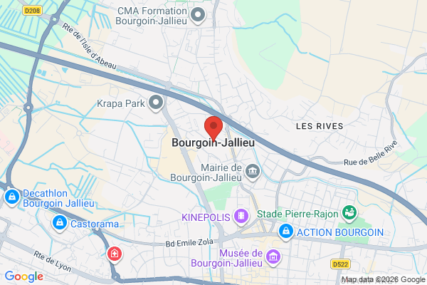 Carte de l'emplacement 38300 Bourgoin-Jallieu