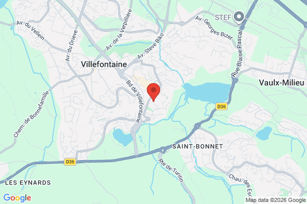 Carte de l'emplacement 38090 Villefontaine