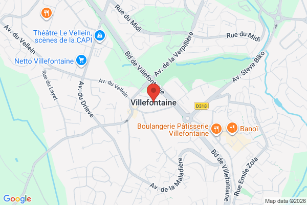 Carte de Villefontaine, France