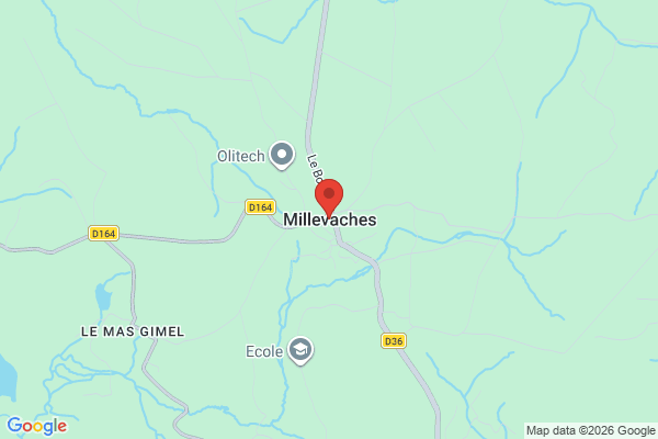 Carte de l'emplacement 19290 Millevaches