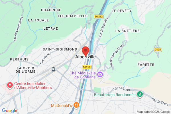 Carte de l'emplacement 73200 Albertville