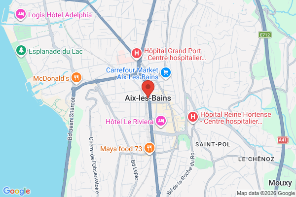 Carte de l'emplacement  Aix-les-Bains