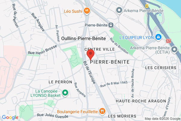 Carte de 19 Rue Voltaire, Pierre-Bénite, France
