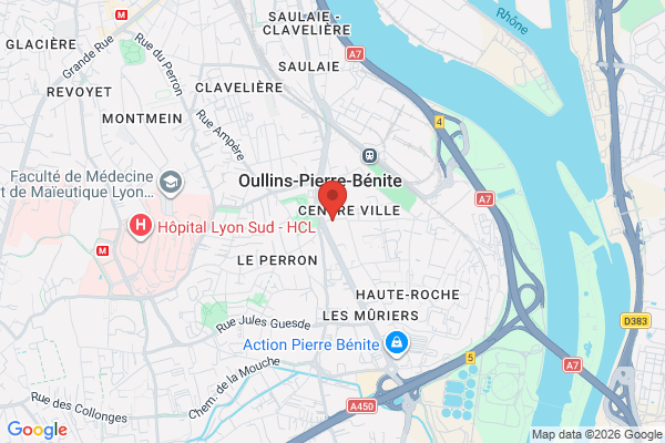 Carte de l'emplacement 69310 Pierre-Bénite