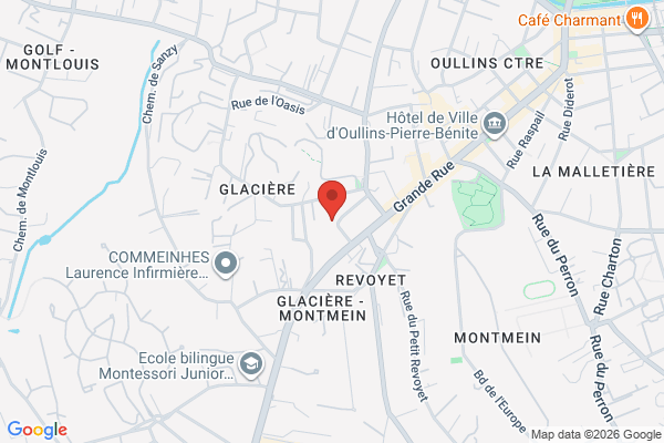 Carte de Oullins, France
