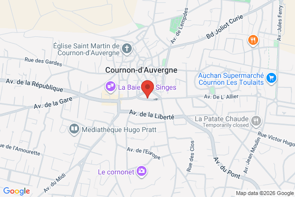 Carte de 17 Rue du Commerce, Cournon-d'Auvergne, France