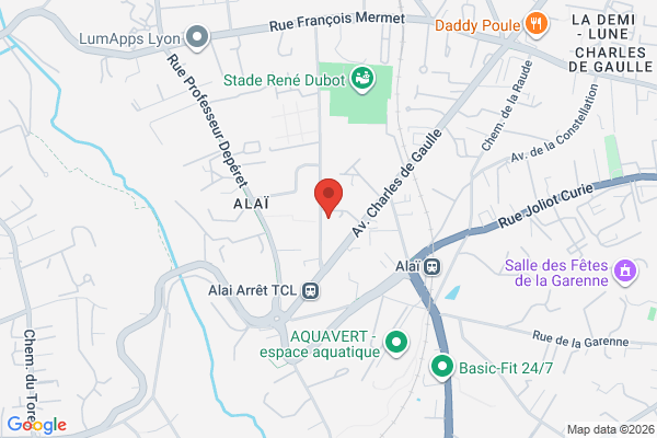 Carte de 39 Av. Mathieu Misery, 69160 Tassin-la-Demi-Lune, France