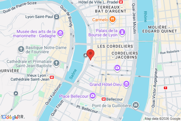 Carte de 35 Quai Saint-Antoine, Lyon