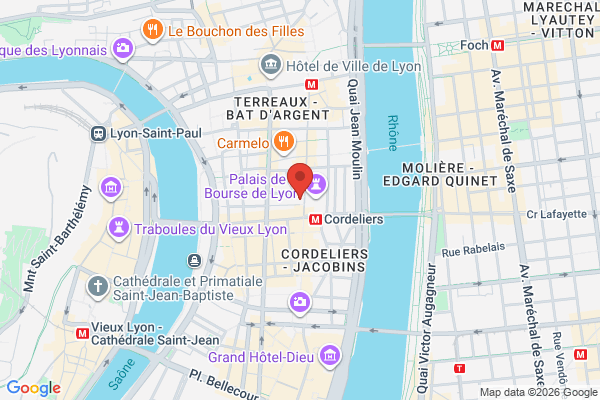 Carte de Lyon, France