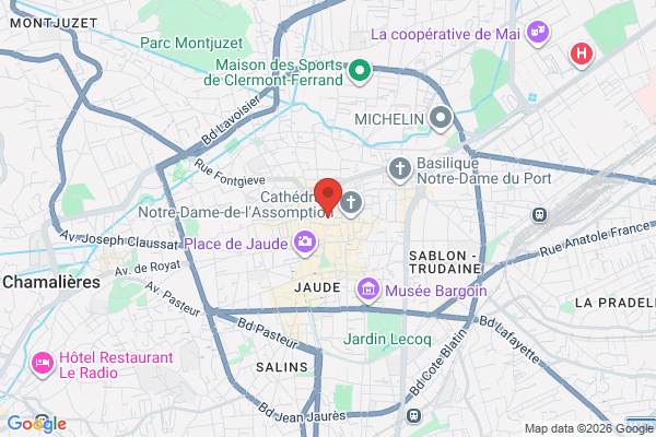 Carte de l'emplacement 63000 Clermont-Ferrand