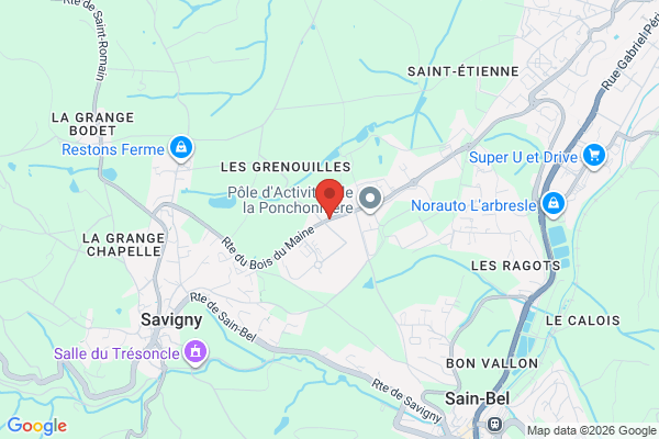 Carte de l'emplacement Entrepôt en zone d'activités économiques