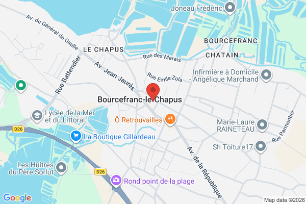 Carte de Bourcefranc-le-Chapus, France