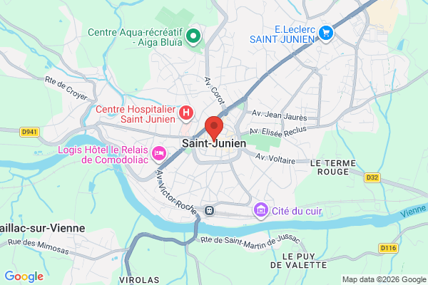 Carte de l'emplacement 87200 Saint-Junien