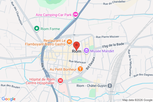 Carte de Riom, France