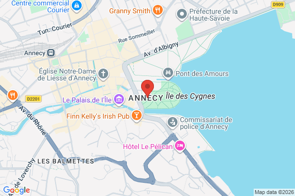 Carte de Annecy, France