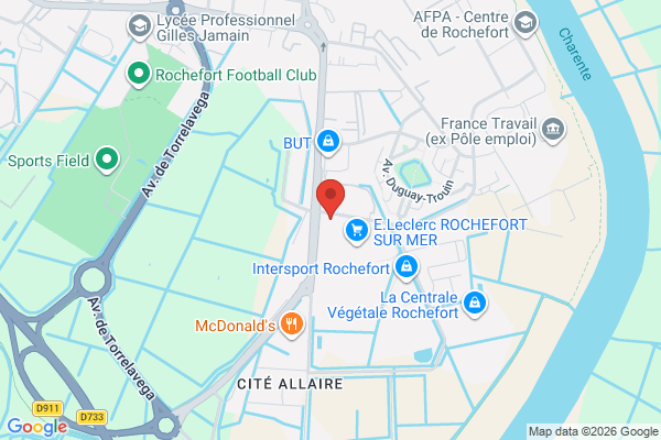 Carte de 68 Avenue du 11 Novembre 1918, Rochefort, France