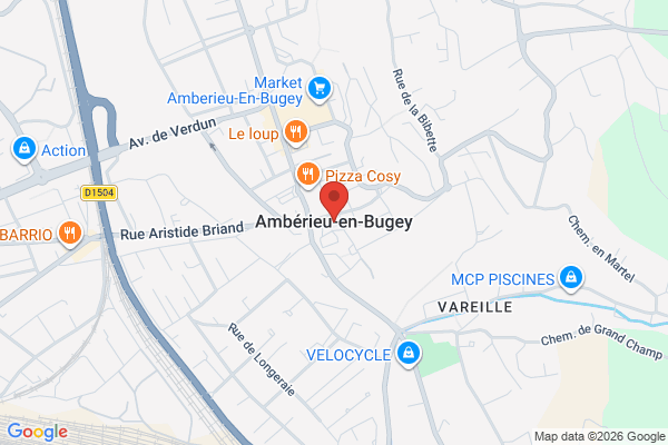 Carte de Ambérieu-en-Bugey, France