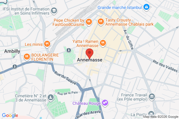 Carte de Annemasse, France