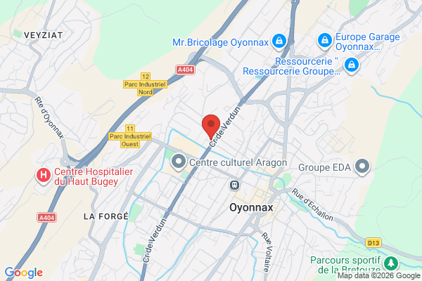 Carte de l'emplacement Ancien Lidl – Emplacement n°1 Oyonnax