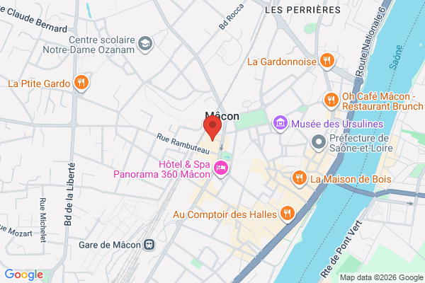 Carte de Mâcon, France