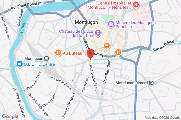 Carte de 3 Rue Saint-Jean, Montluçon, France