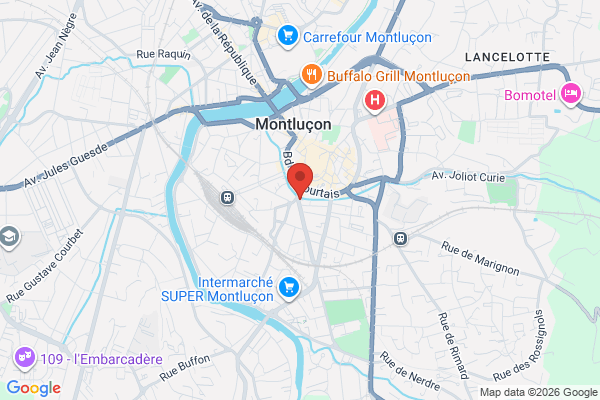Carte de l'emplacement local refait à neuf