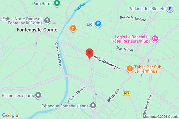 Carte de 35 Rue du Port, 85200 Fontenay-le-Comte, France