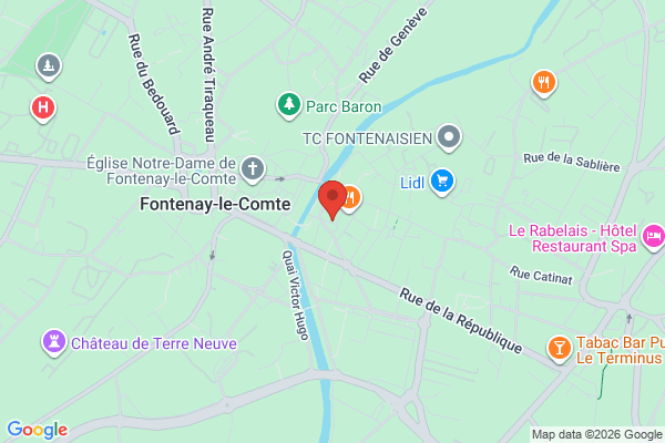 Carte de Place du Dauphin, Fontenay-le-Comte, France