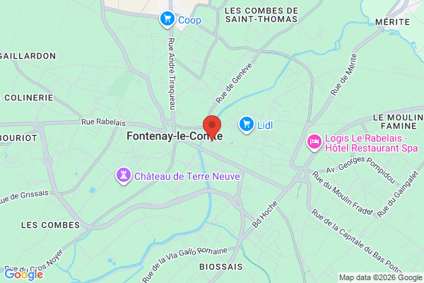 Carte de l'emplacement 85200 Fontenay-le-Comte