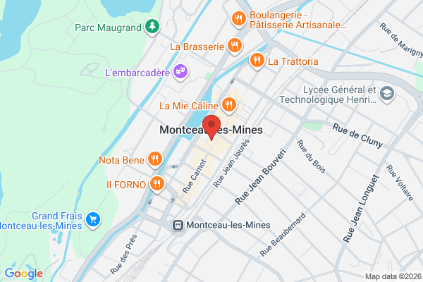 Carte de Montceau-les-Mines, France
