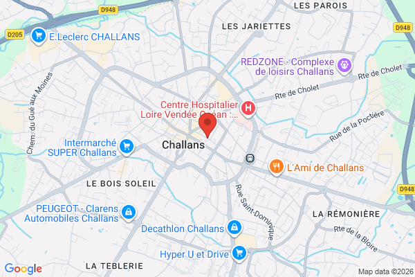 Carte de l'emplacement Local commercial à louer 75m2