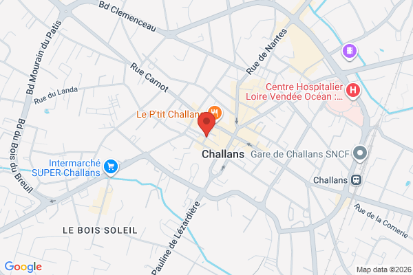 Carte de Rue du Château, Challans, France