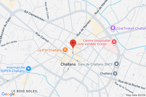 Carte de Rue du Général Leclerc, Challans, France