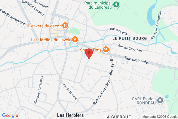 Carte de Rue de la Prée, 85500 Les Herbiers, France