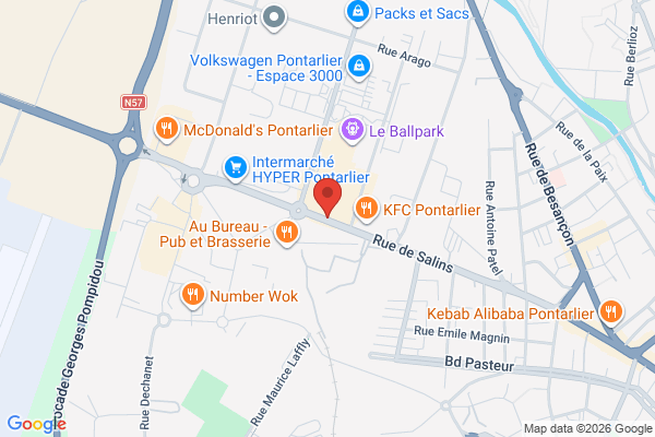 Carte de Rue de Salins, Pontarlier, France