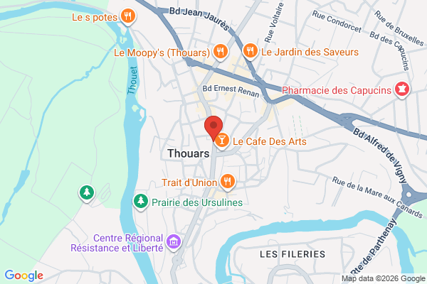 Carte de 65 Rue de la Tremoille, Thouars, France