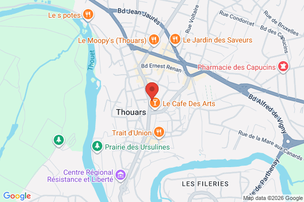 Carte de 60 Rue Saint-Médard, Thouars, France