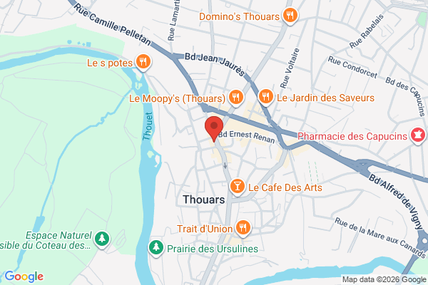 Carte de 45 Rue Porte de Paris, Thouars, France