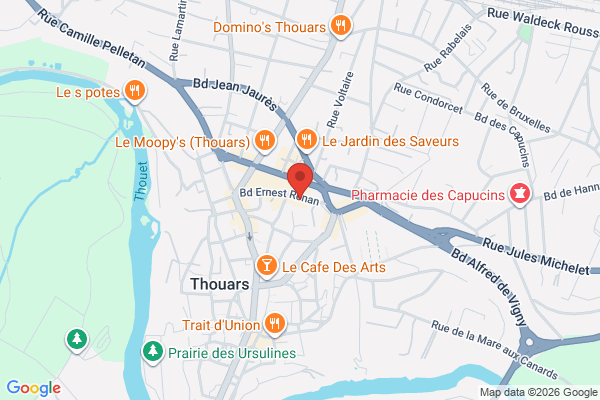 Carte de 38 Bd Ernest Renan, Thouars, France