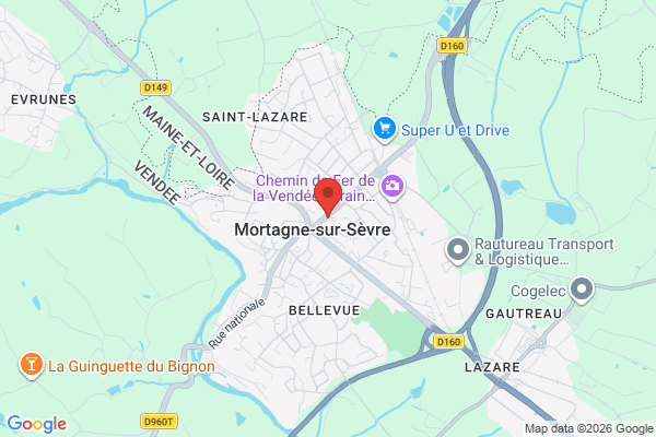 Carte de l'emplacement Local de 1000 m2 en centre-ville