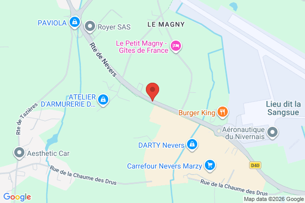 Carte de Route de Fourchambault, Marzy, France