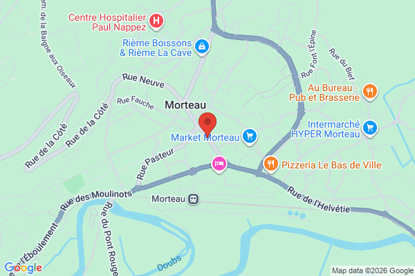 Carte de 25000 Grande Rue, Morteau, France