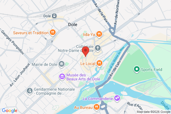Carte de 42 Grande Rue, Dole, France
