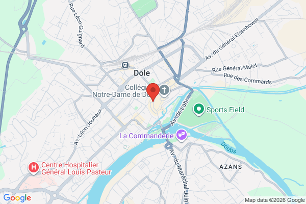 Carte de l'emplacement 39100 Dole