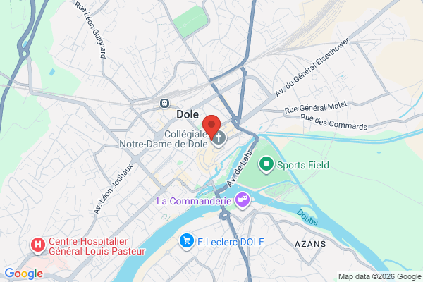 Carte de l'emplacement 39100 Dole