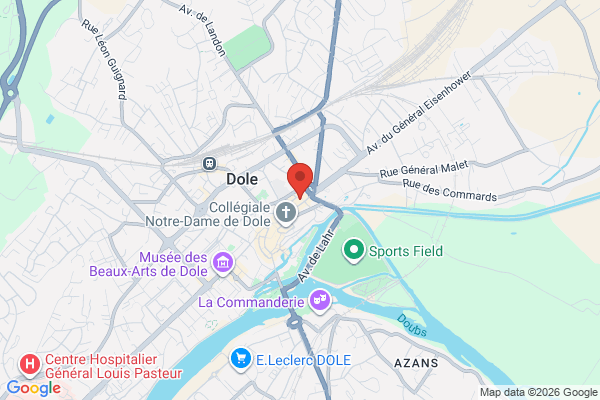 Carte de l'emplacement 39100 Dole