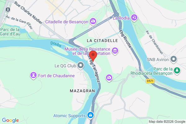 Carte de 11 Faubourg Tarragnoz, Besançon, France