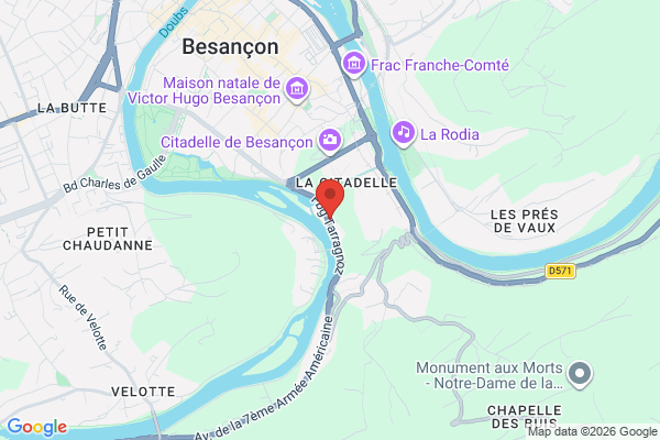 Carte de l'emplacement 25000 Besançon