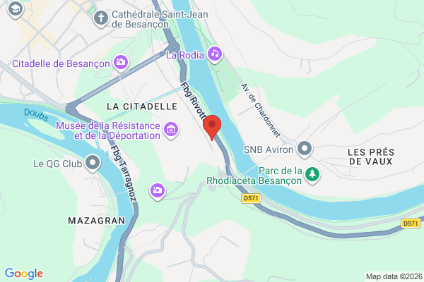 Carte de 60 Faubourg Rivotte, Besançon, France