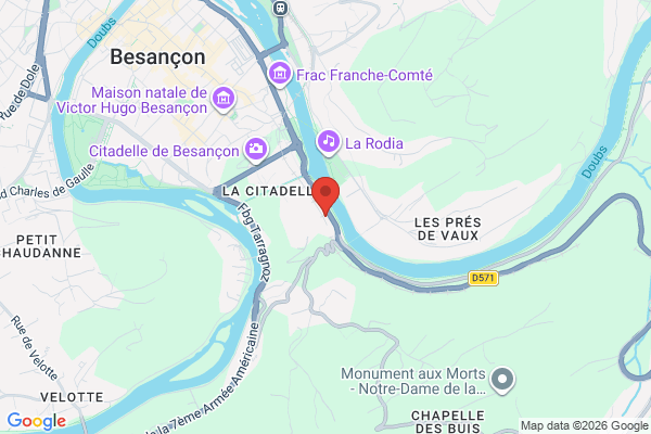 Carte de l'emplacement 25000 Besançon